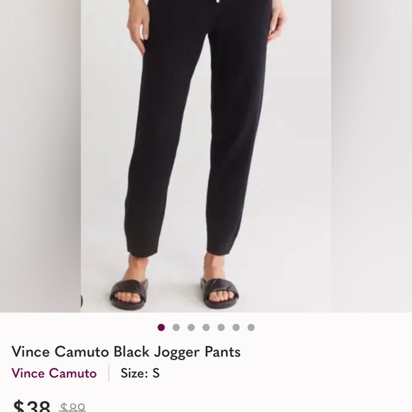 Vince Camuto Black Drawstring Joggers and Hoodie - Picture 2 of 9